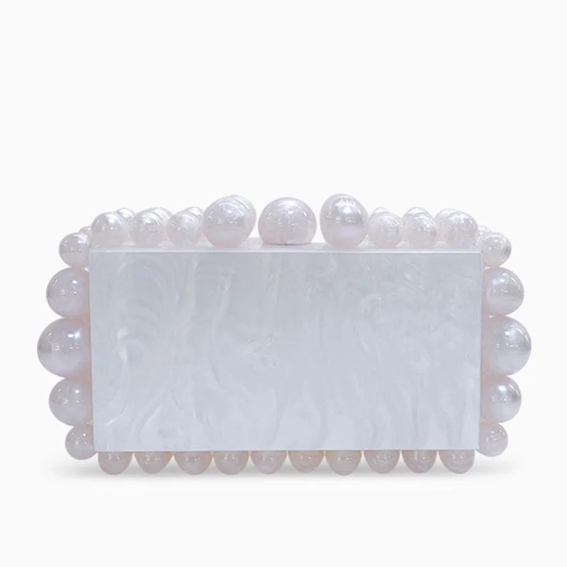 Large Sequin Clutch in Gold for Red - Carpet EventsAcrylic Cloud Clutch Bag