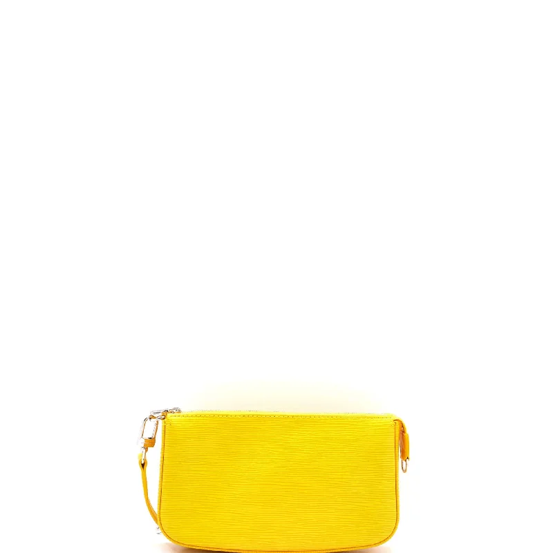 Mirrored Clutch in Silver for Futuristic - Themed GatheringsPochette Accessoires NM Epi Leather